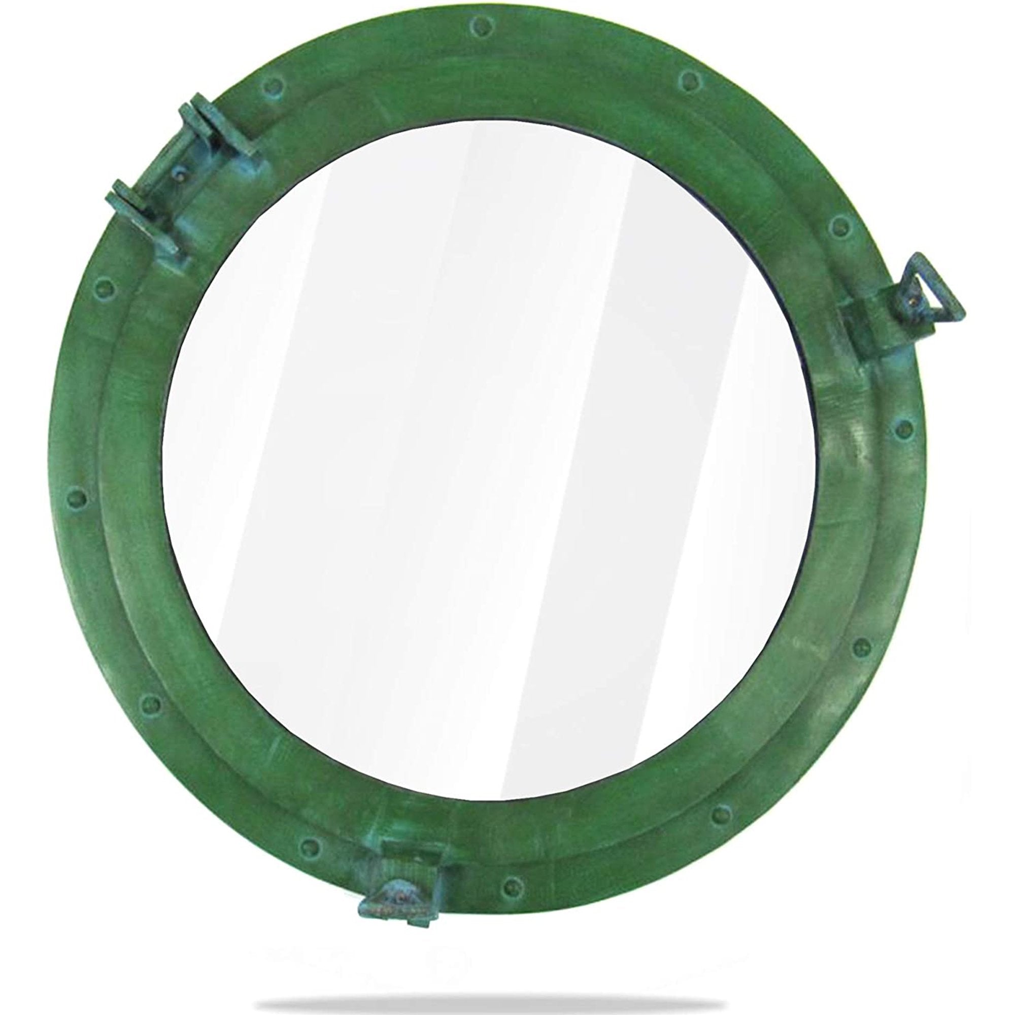 AL 486110A - Green Aluminum Porthole with Glass, 20"