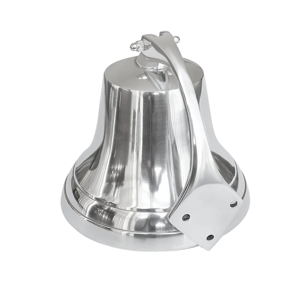 AL 18441 - Chrome Finish Aluminum US NAVY Ship Bell with Rope, 6.5"