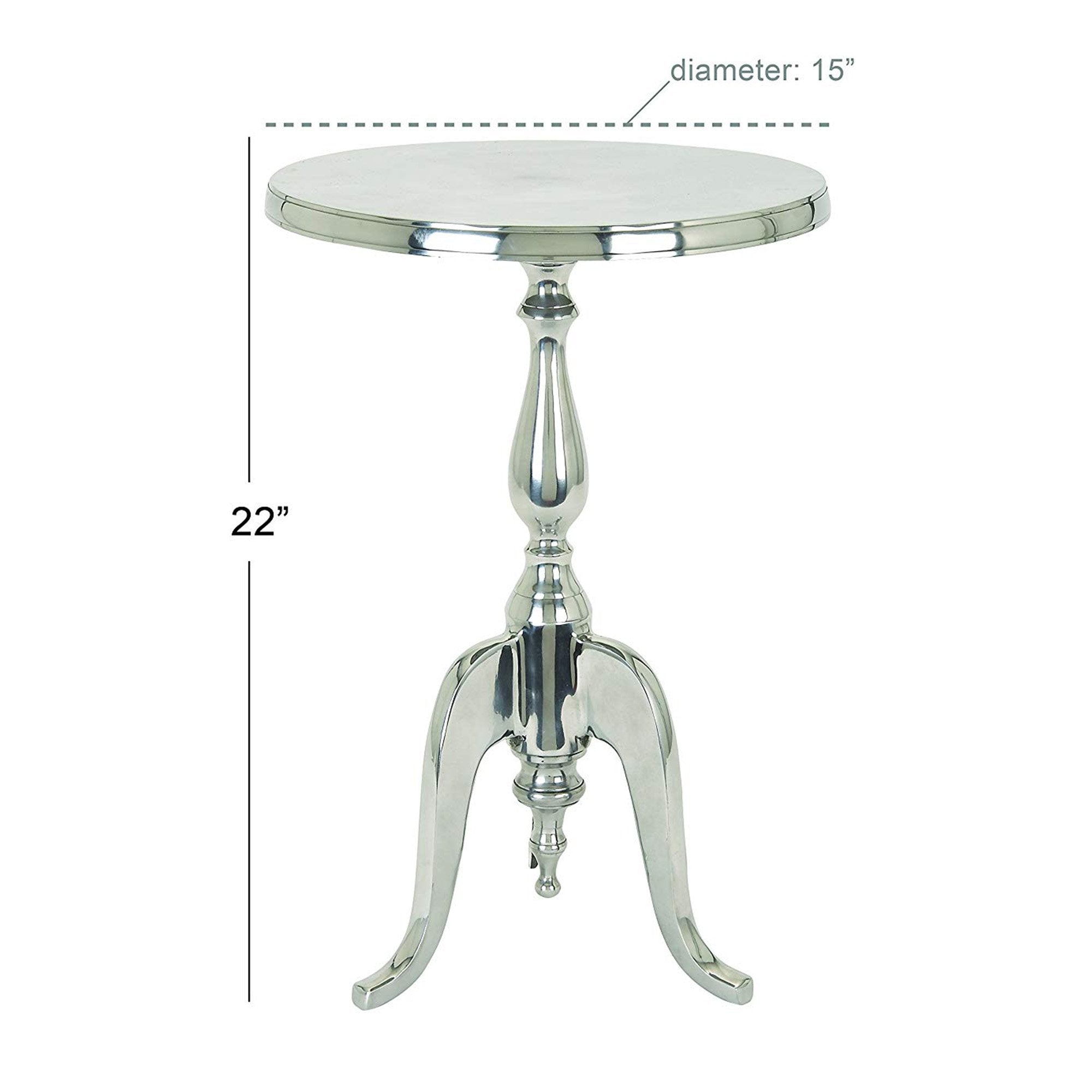 AL 114 - Aluminum Table 15" W 21"H