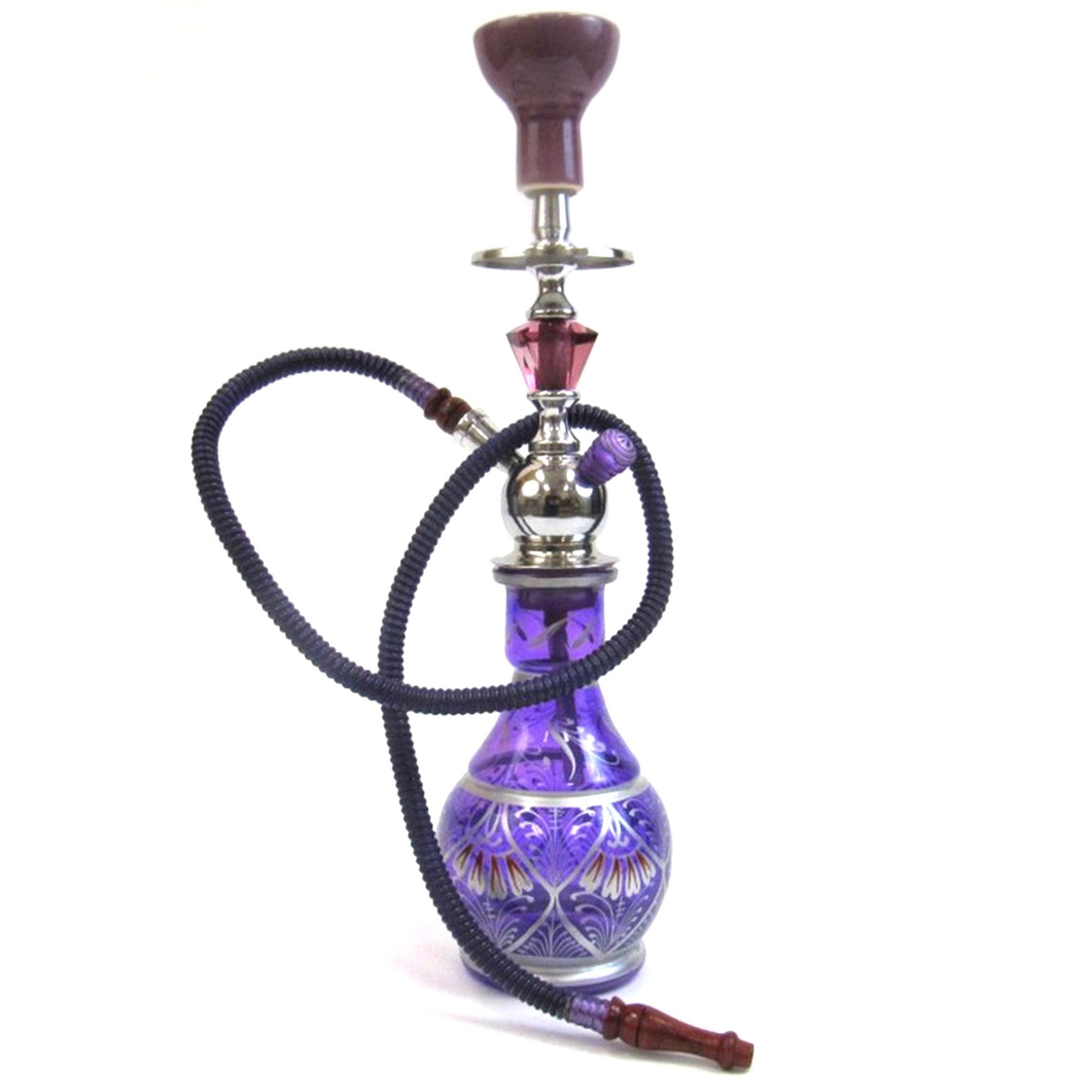 AL 13644 - Hookah Aluminum / Glass Acrylic 15" (7344)