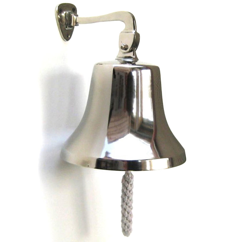AL 18455 - Copper Aluminum Ship Bell with Rope, 8.5"