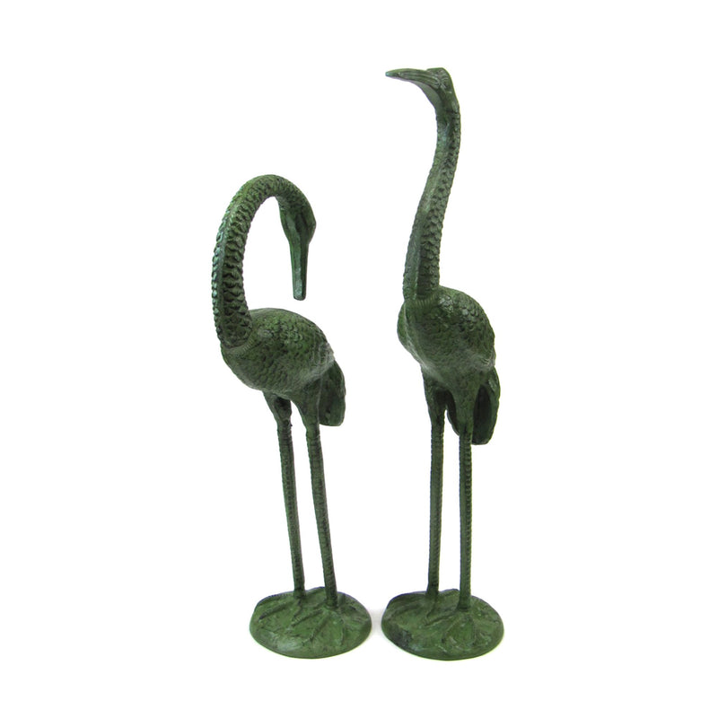 AL 2092G - Aluminum Crane Pair, Life Size (Green)