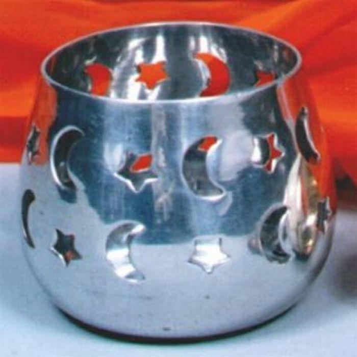 AL 2108 - Aluminum votive with Cutout Shapes