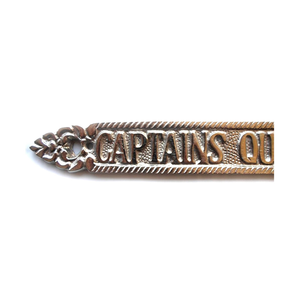 AL 48231 - Chrome Plated Sign "Captains Quarters"
