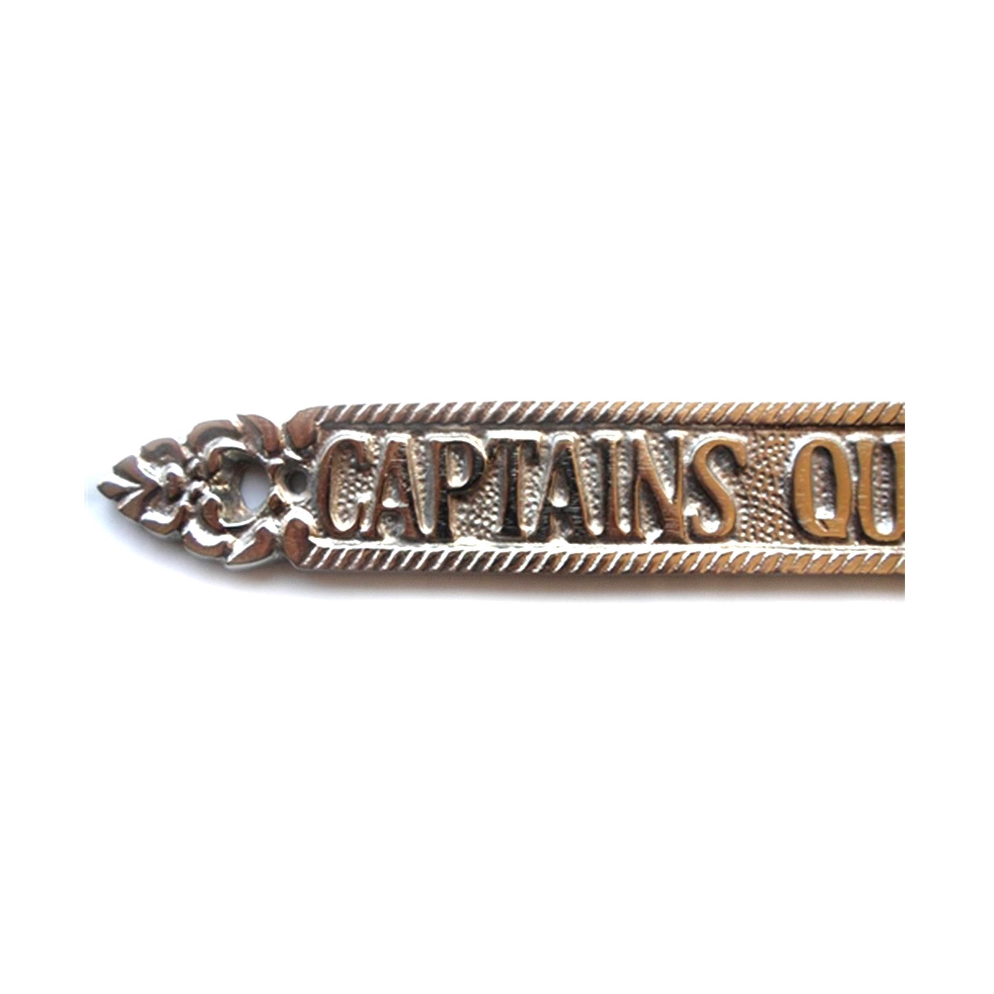 AL 48231 - Chrome Plated Sign "Captains Quarters"