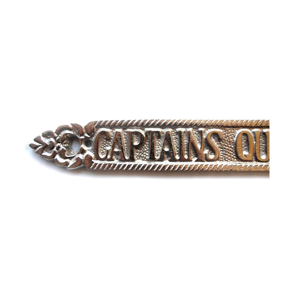 AL 48231 - Chrome Plated Sign "Captains Quarters"