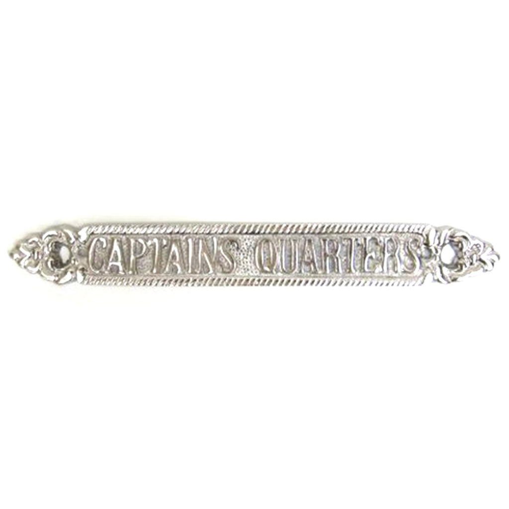 AL 48231 - Chrome Plated Sign "Captains Quarters"