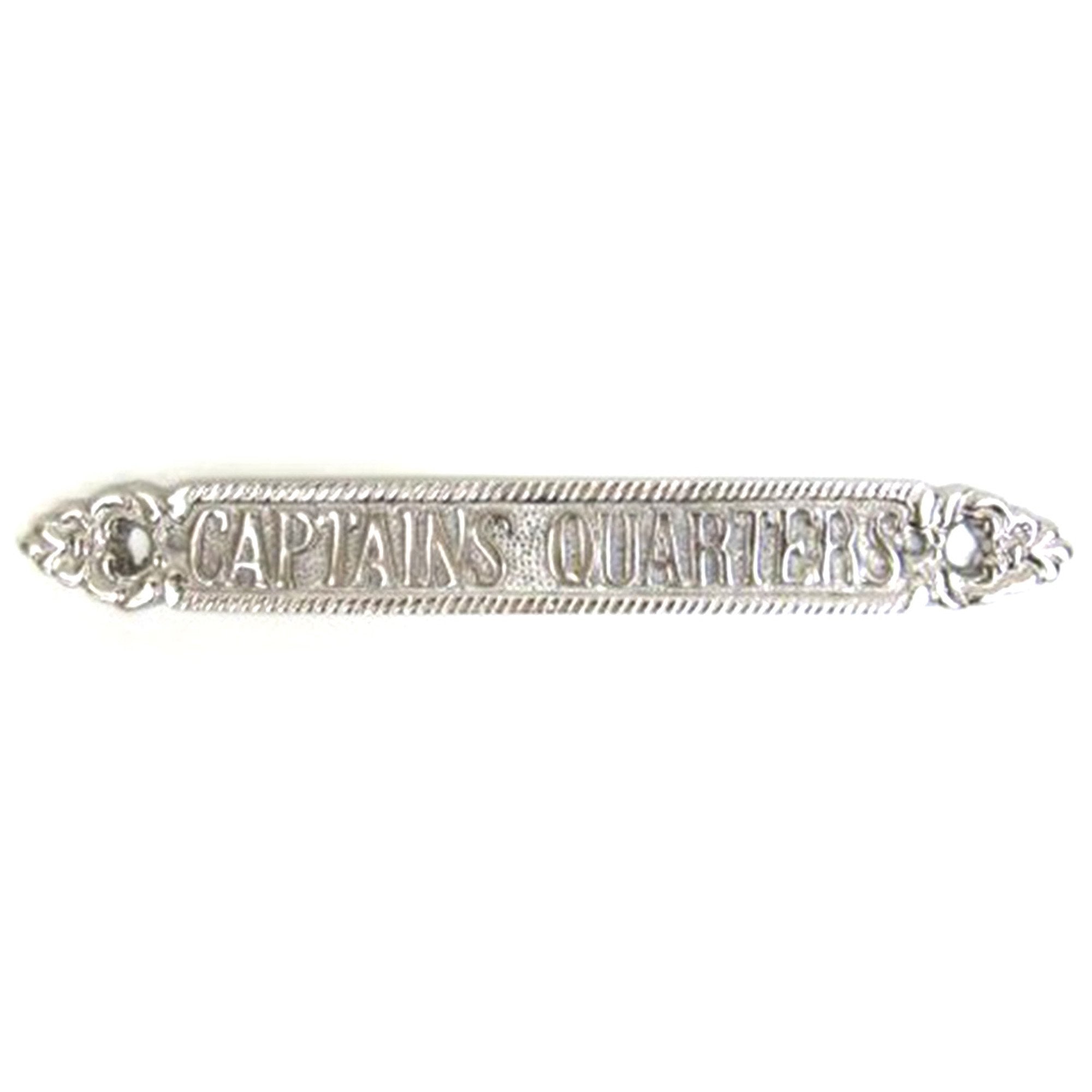 AL 48231 - Chrome Plated Sign "Captains Quarters"