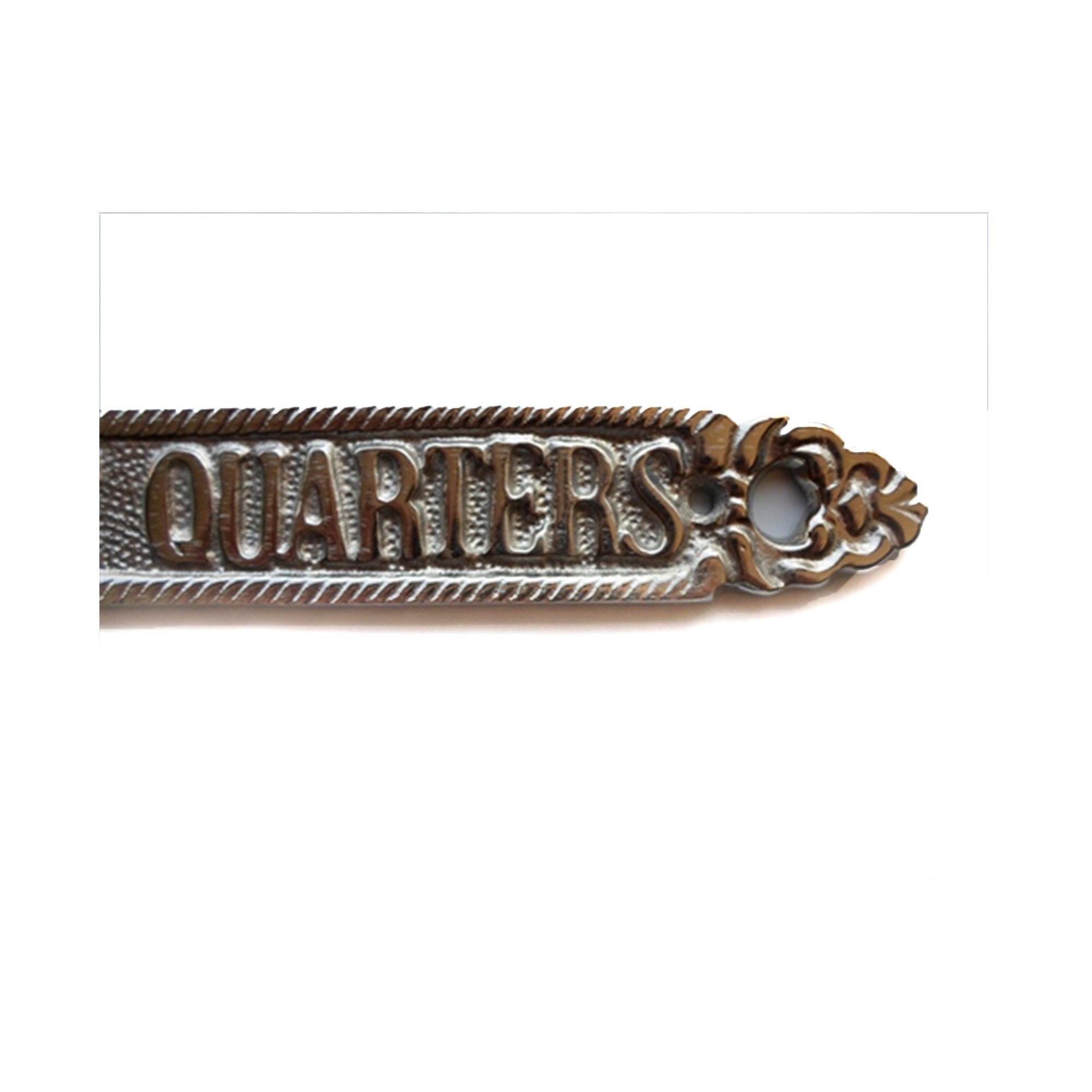 AL 48231 - Chrome Plated Sign "Captains Quarters"
