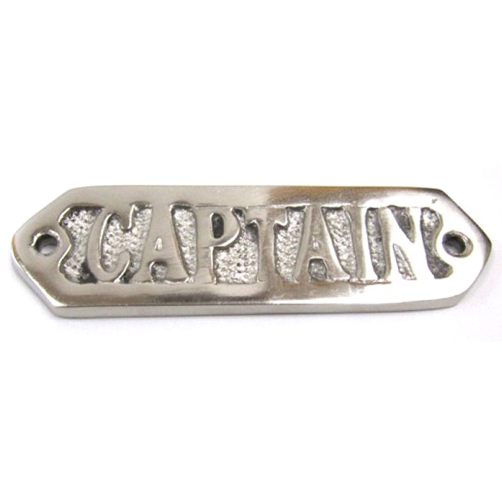 AL 48232 - Chrome Plated Sign "CAPTAIN"