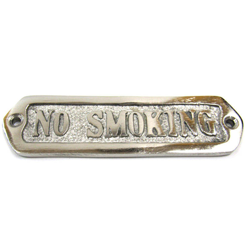 AL 48233 - Chrome Plated Sign "NO SMOKING"