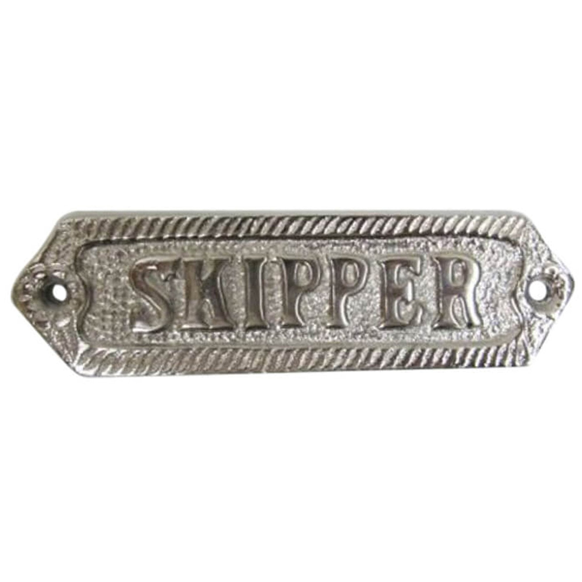 AL 48235 - Chrome Plated Sign "SKIPPER"
