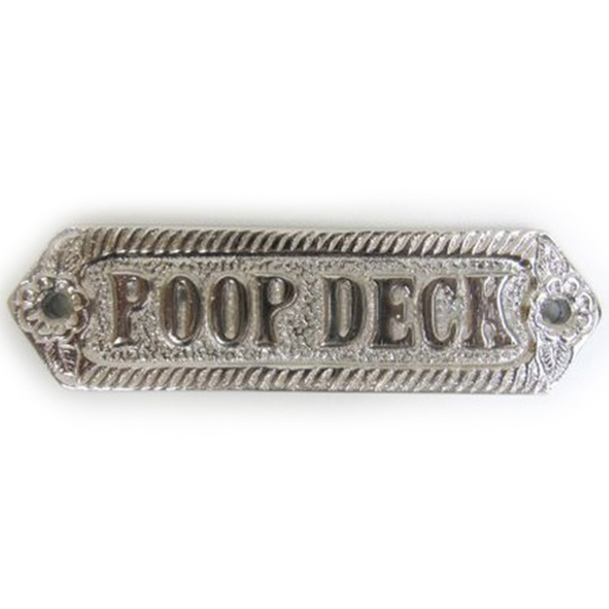 AL 48236 - Chrome Plated Sign "POOP DECK"
