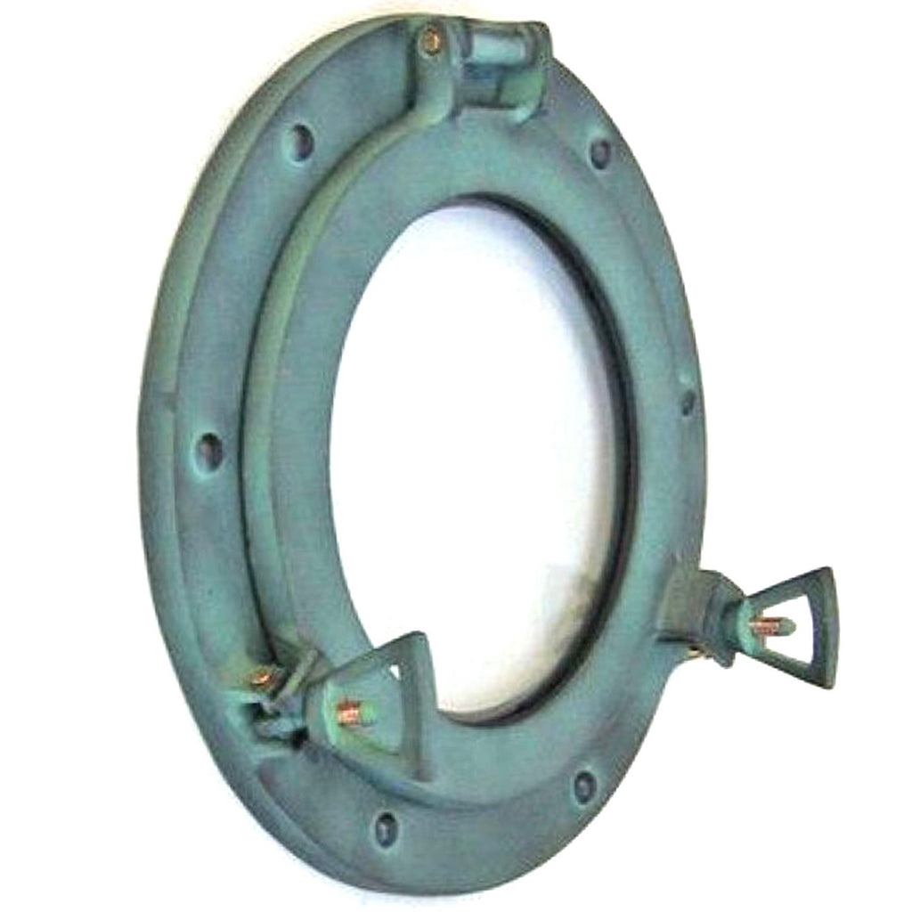 AL 48591A - Green Aluminum Porthole with Glass, 9"