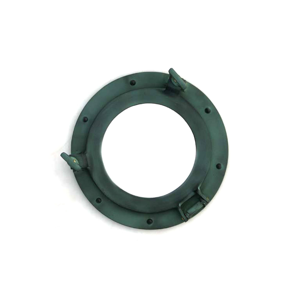 AL 48591A - Green Aluminum Porthole with Glass, 9"