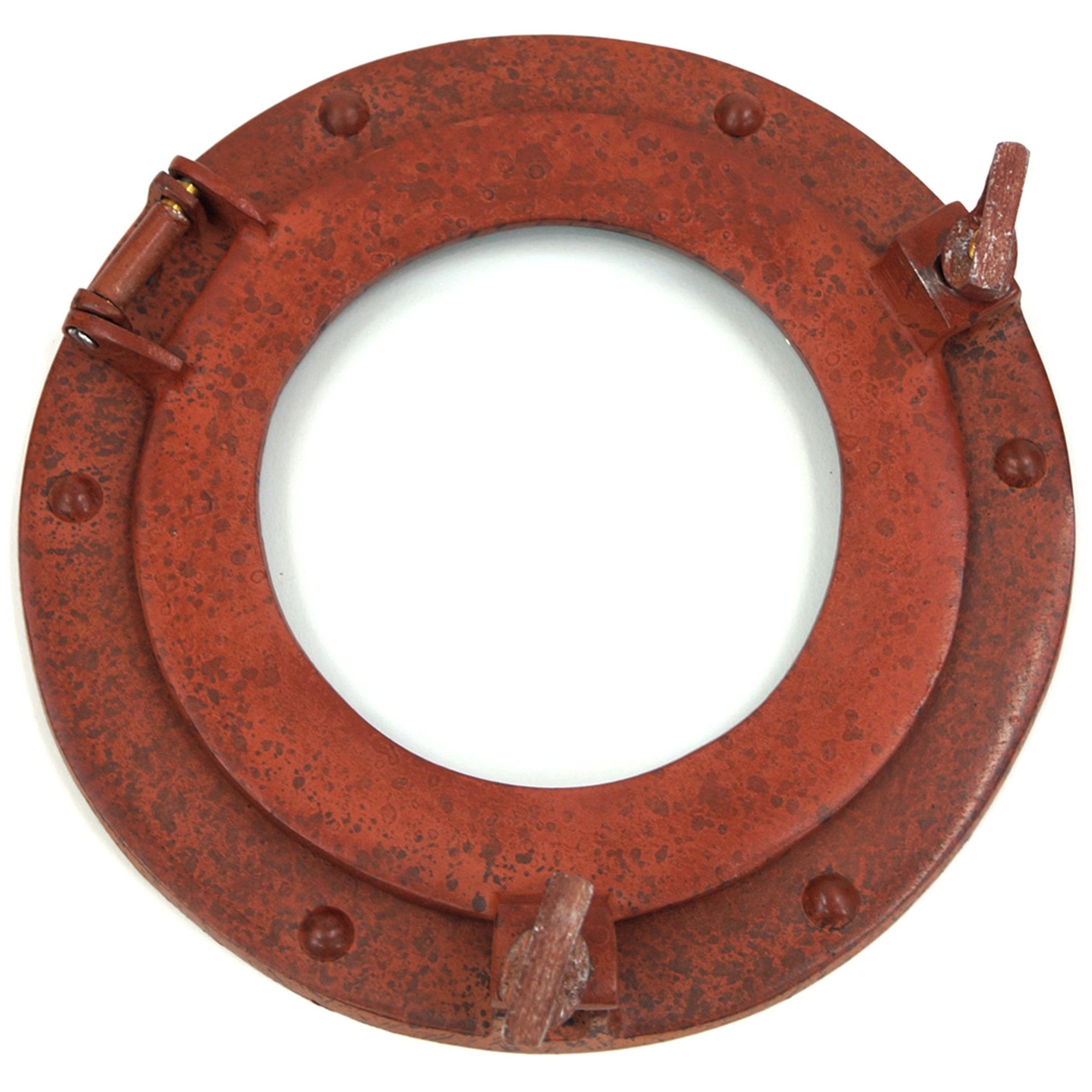 AL 48591D - Porthole Glass Aluminum Rust, 9" (Brushed)