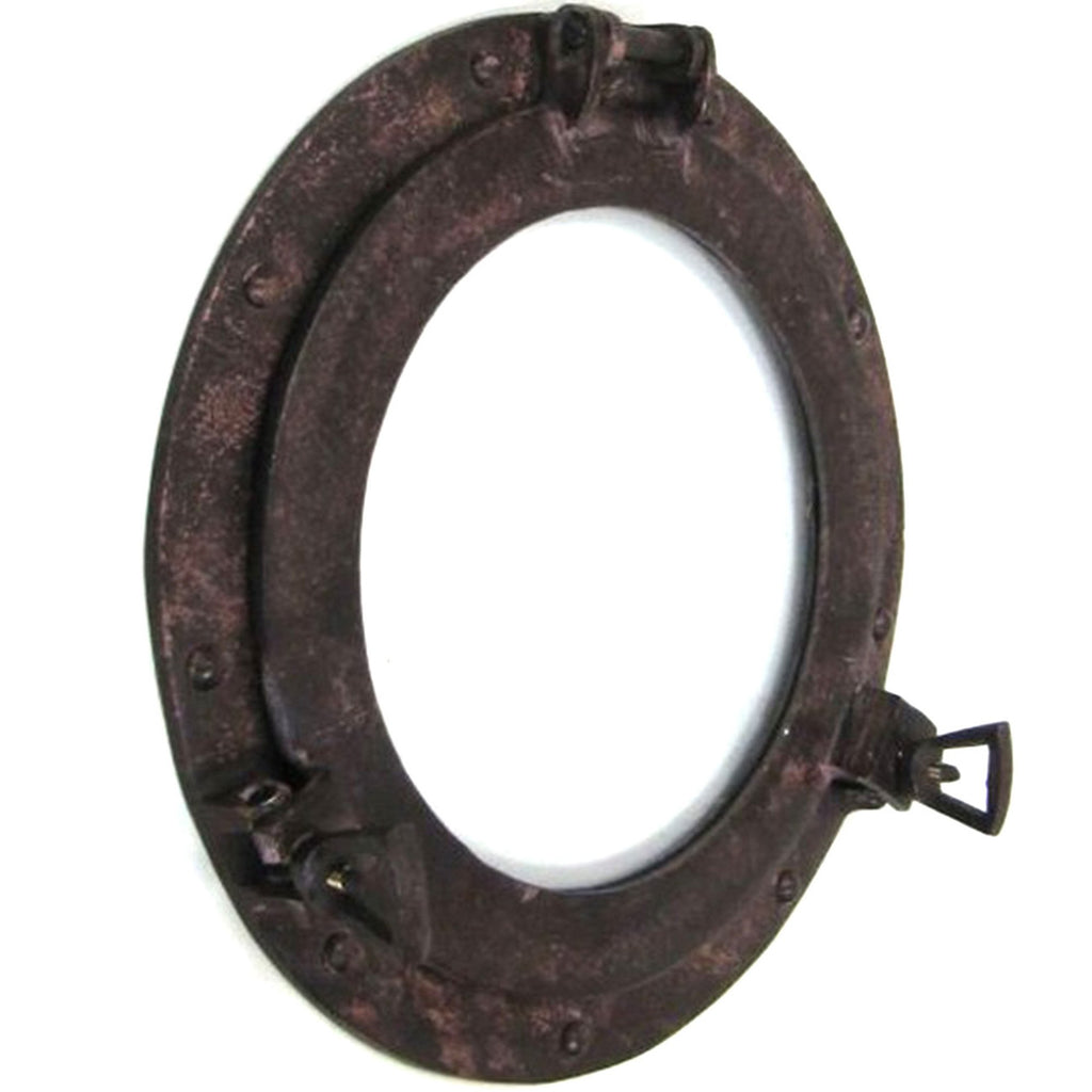 AL 4860C - Porthole Glass Aluminum Rust Finish, 11"