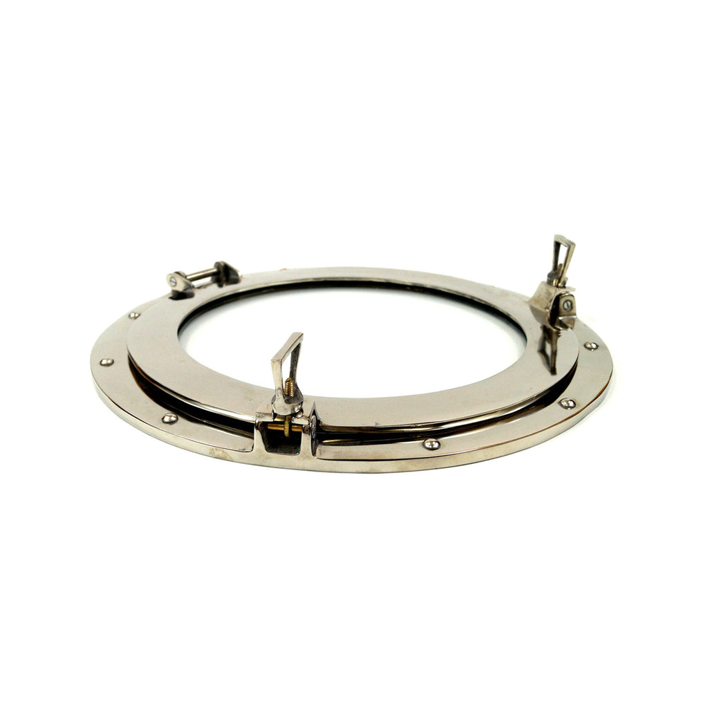 AL 48610C - Chrome Finish Aluminum Porthole with Glass, 17"