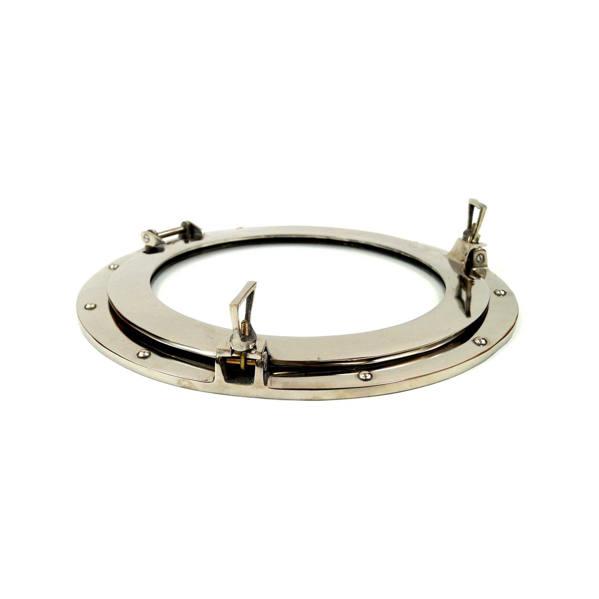 AL 48610C - Chrome Finish Aluminum Porthole with Glass, 17"