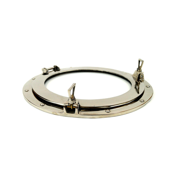 AL 48610C - Chrome Finish Aluminum Porthole with Glass, 17"