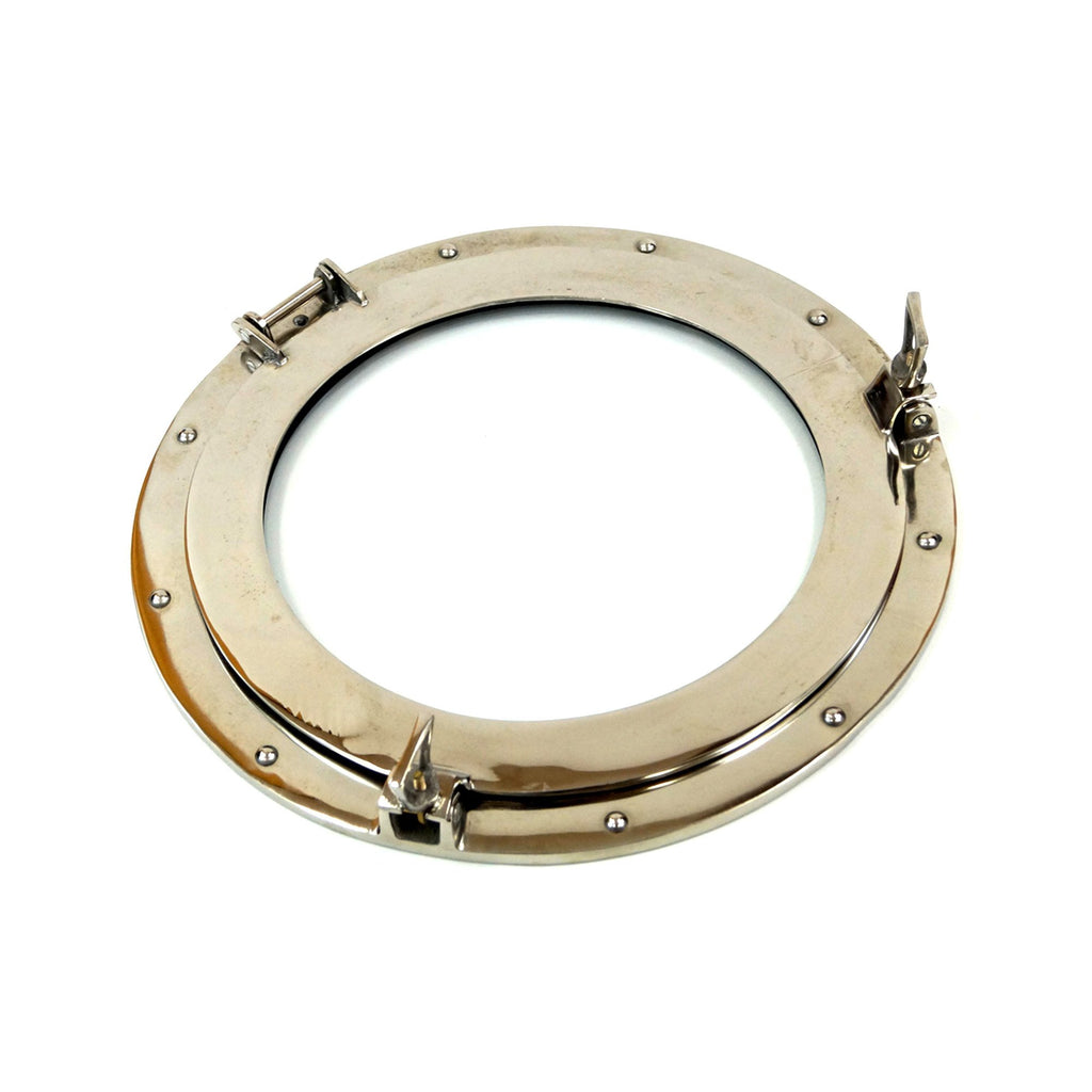 AL 48610C - Chrome Finish Aluminum Porthole with Glass, 17"