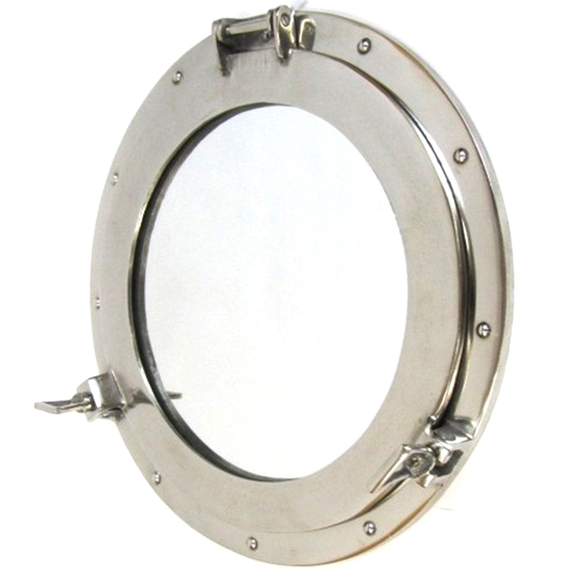AL 48610C - Chrome Finish Aluminum Porthole with Glass, 17"