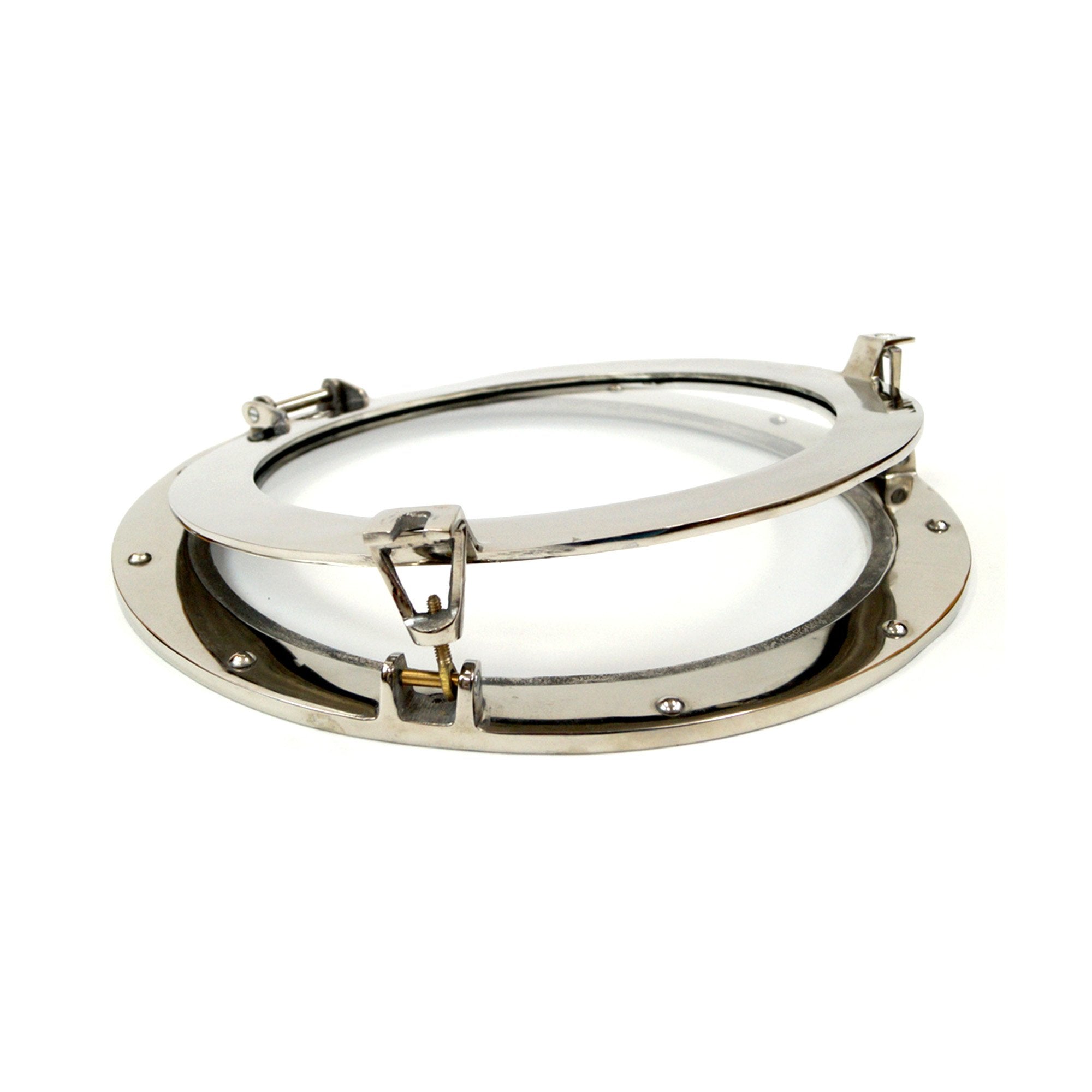 AL 48610C - Chrome Finish Aluminum Porthole with Glass, 17"