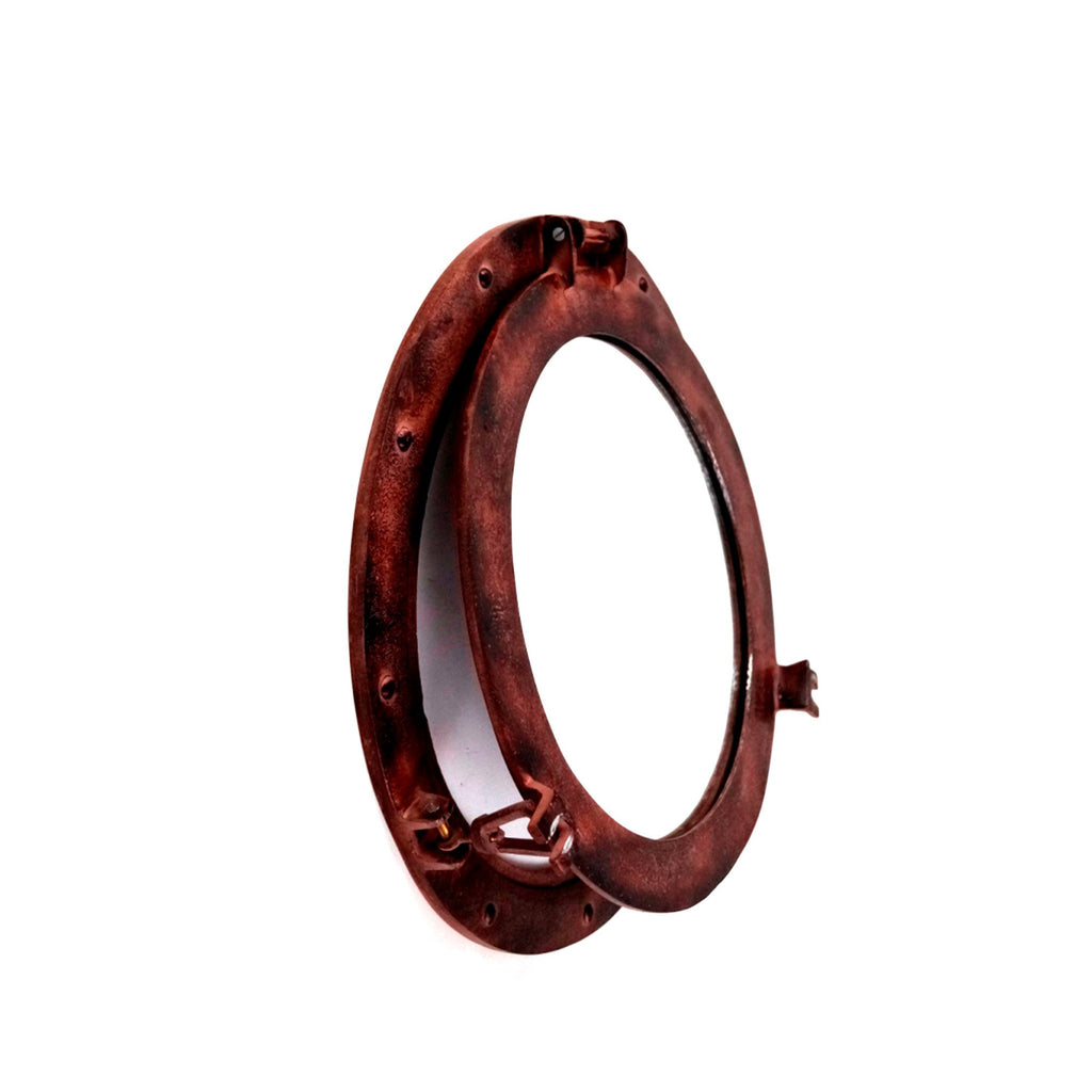 AL 48610R - Aluminum 17" Rust Porthole Mirror