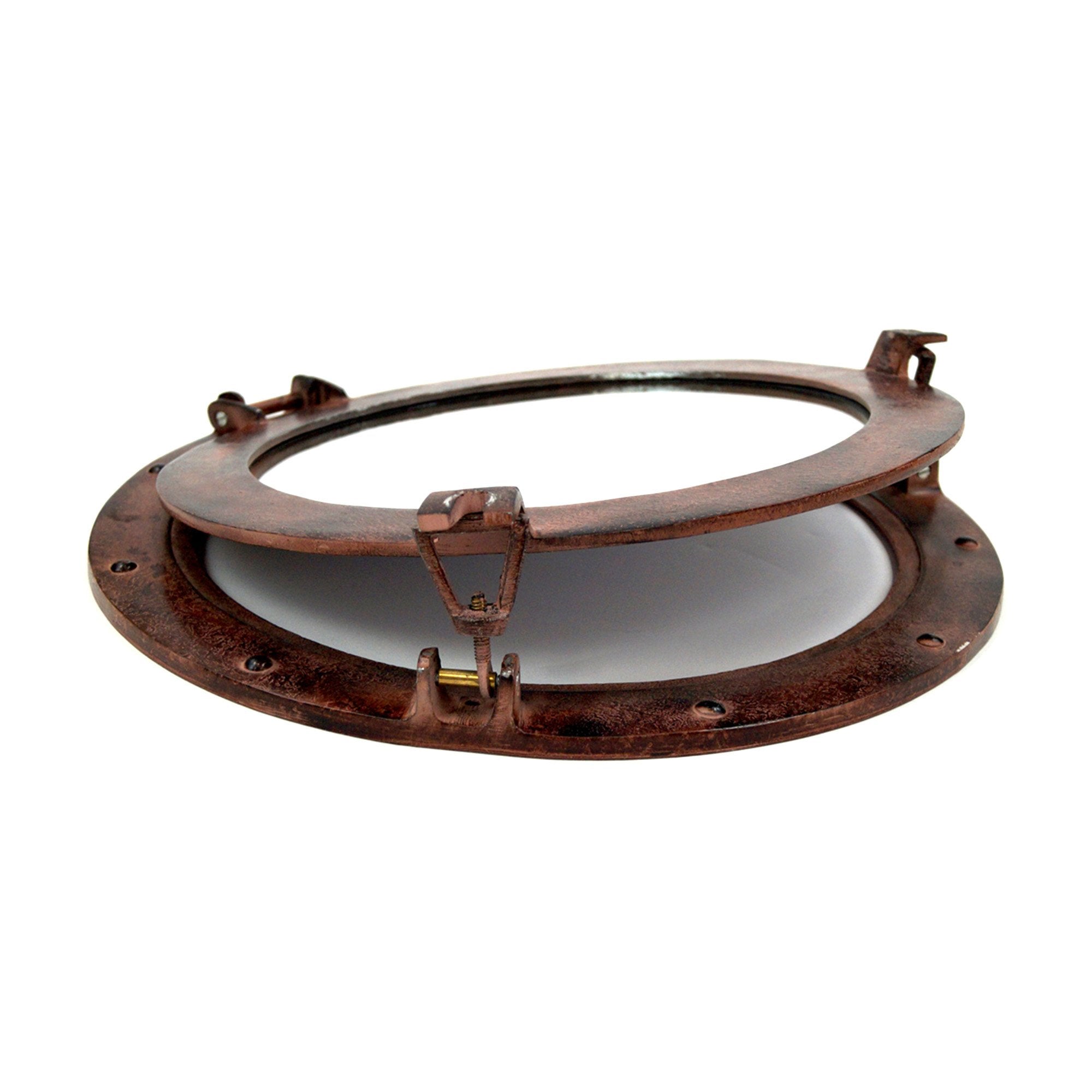 AL 48610R - Aluminum 17" Rust Porthole Mirror