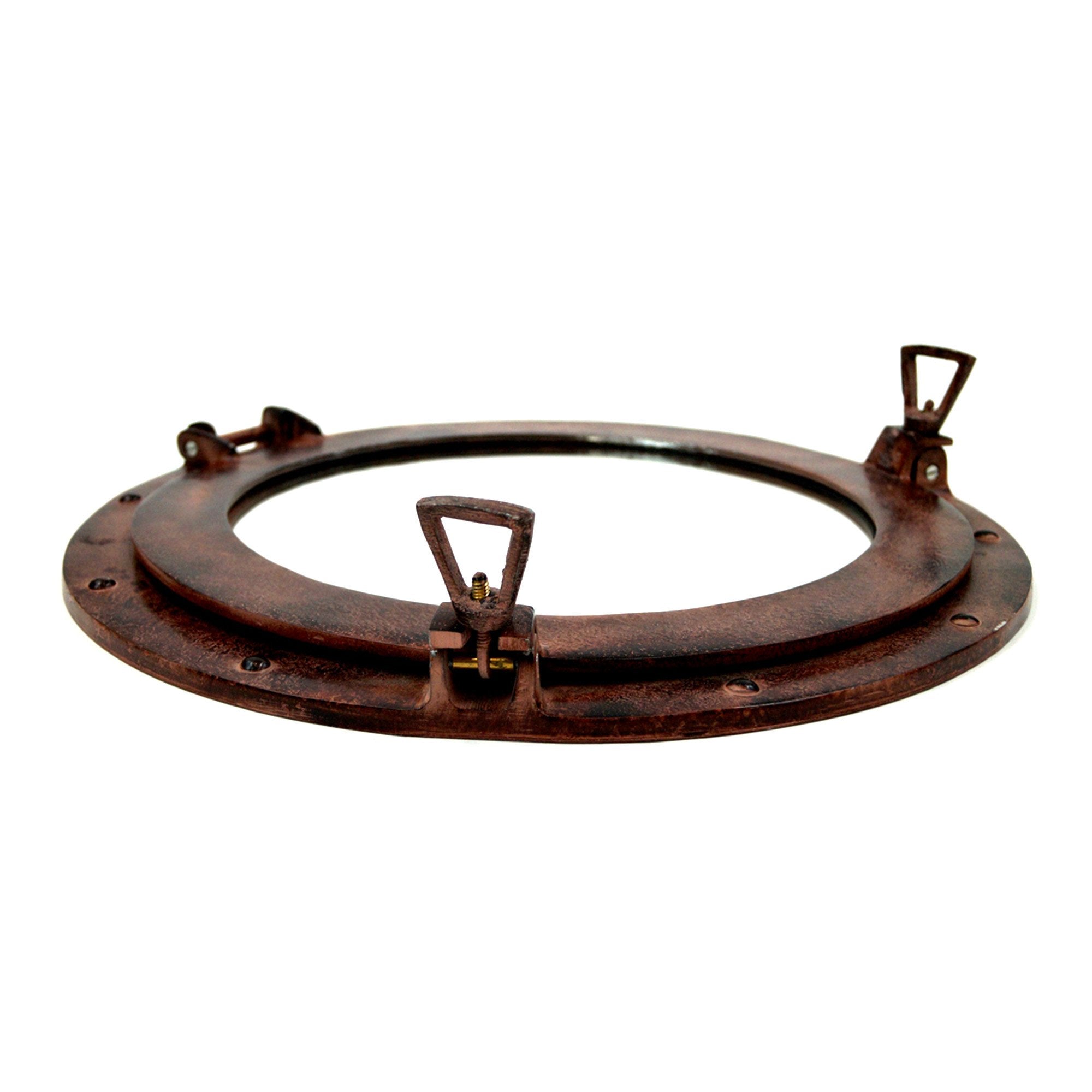 AL 48610R - Aluminum 17" Rust Porthole Mirror