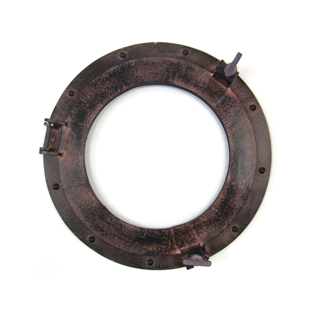 AL 48611C - Porthole Glass Aluminum Rust, 15"