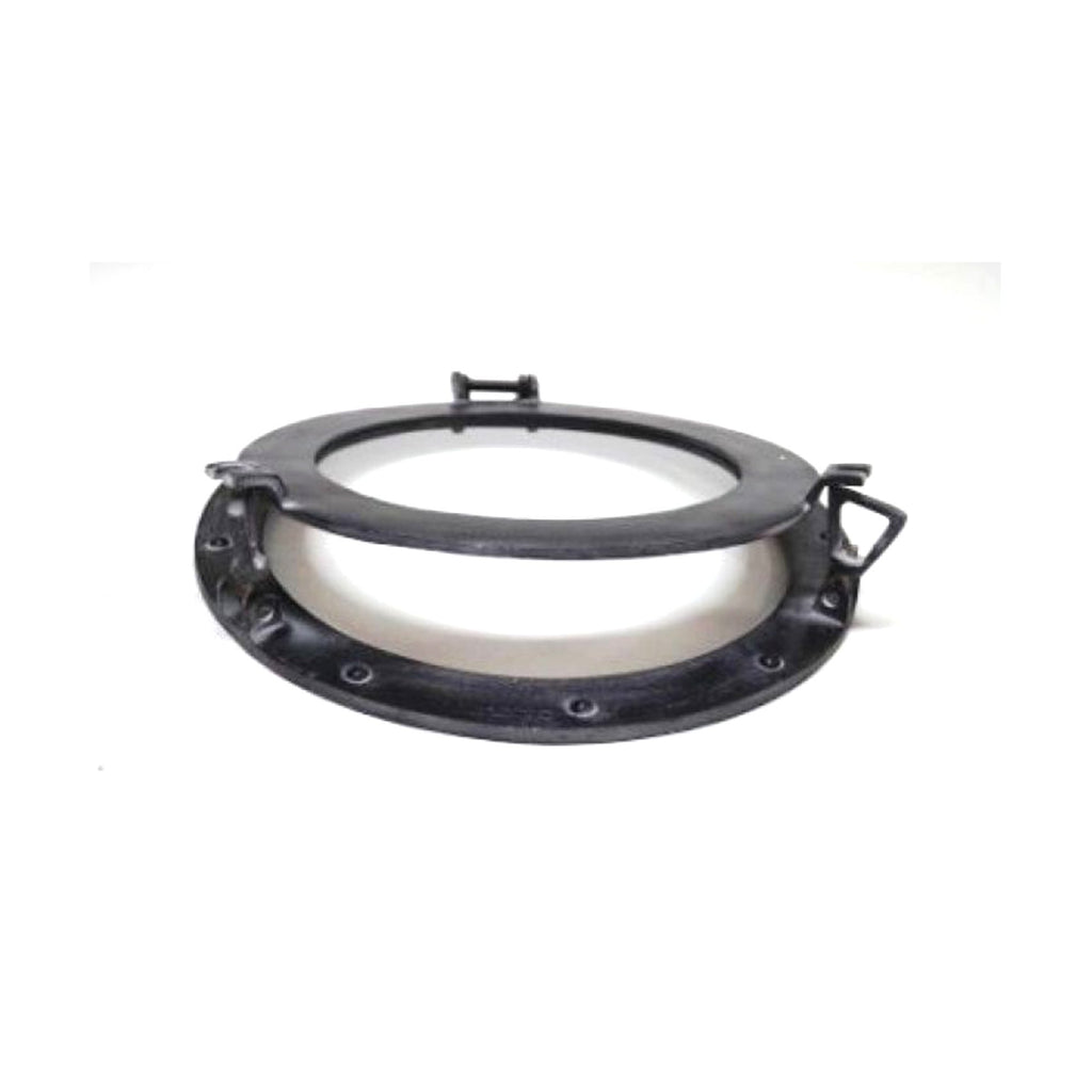 AL 48611D - Antique Bronze Aluminum Porthole with Glass, 15"