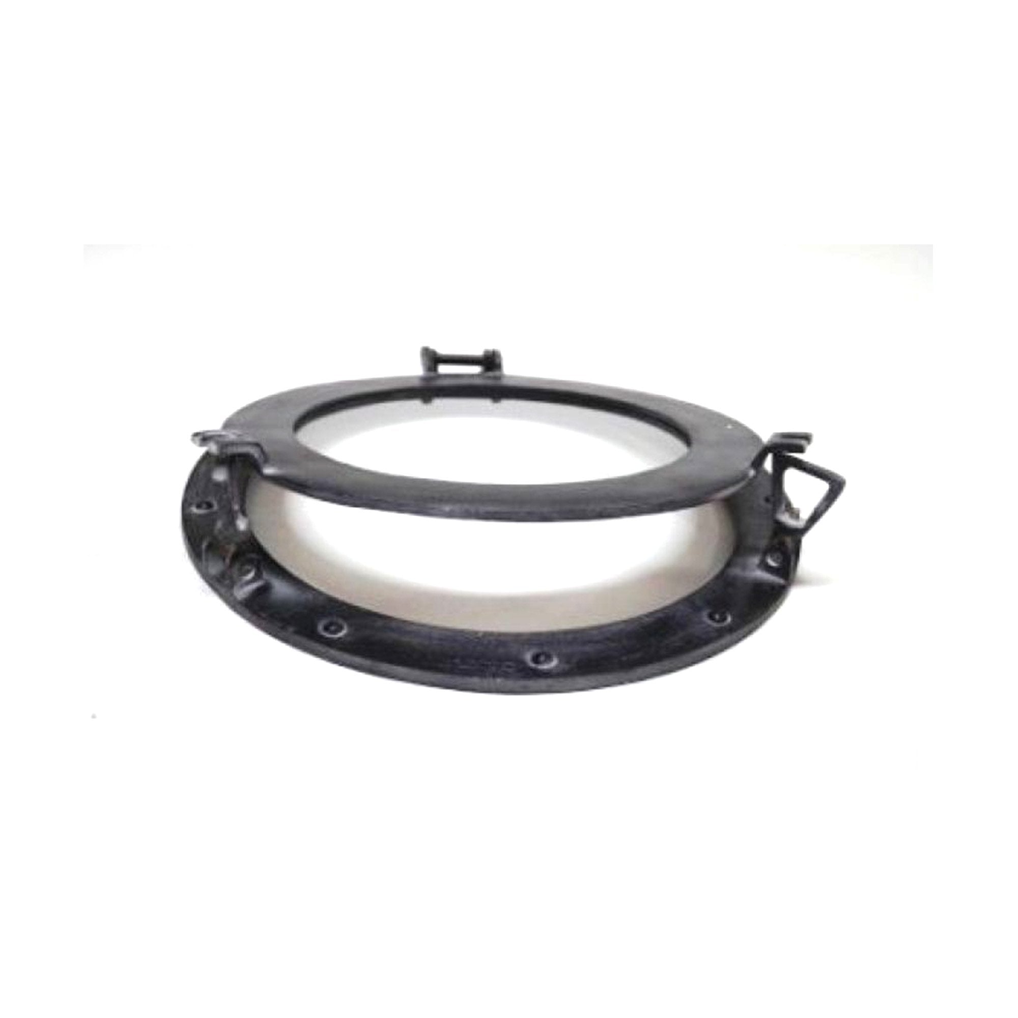 AL 48611D - Antique Bronze Aluminum Porthole with Glass, 15"