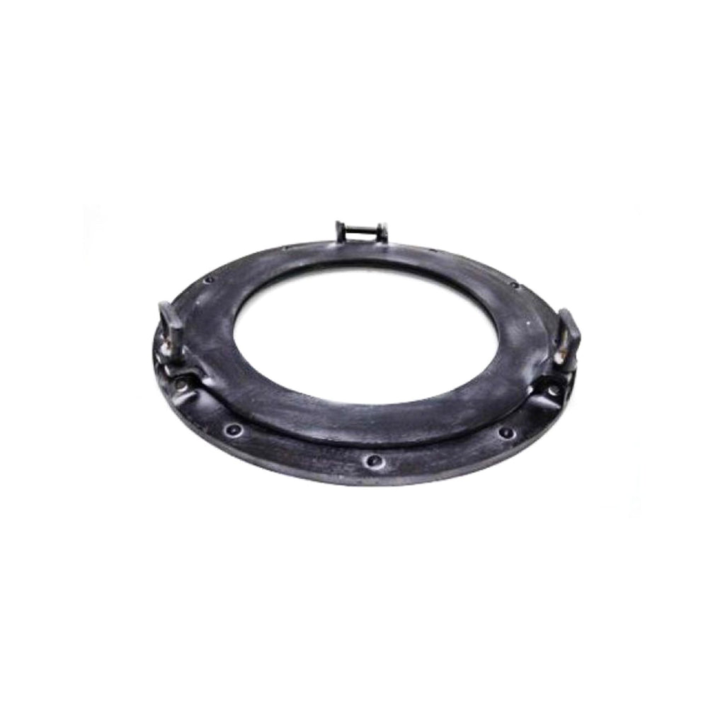 AL 48611D - Antique Bronze Aluminum Porthole with Glass, 15"