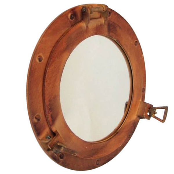 Porthole Mirror Aluminum, 11"