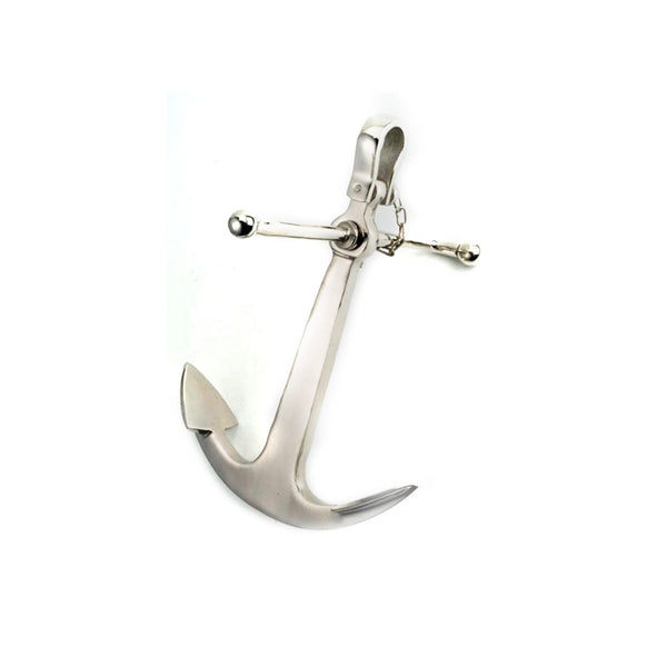 AL 48885C - Aluminum Ship Anchor with Lever Crossbar - Chrome Finish