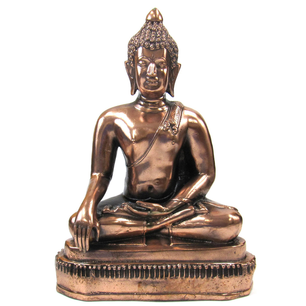 AL 50332 - Aluminum Buddha Statue w/ Brass Finish
