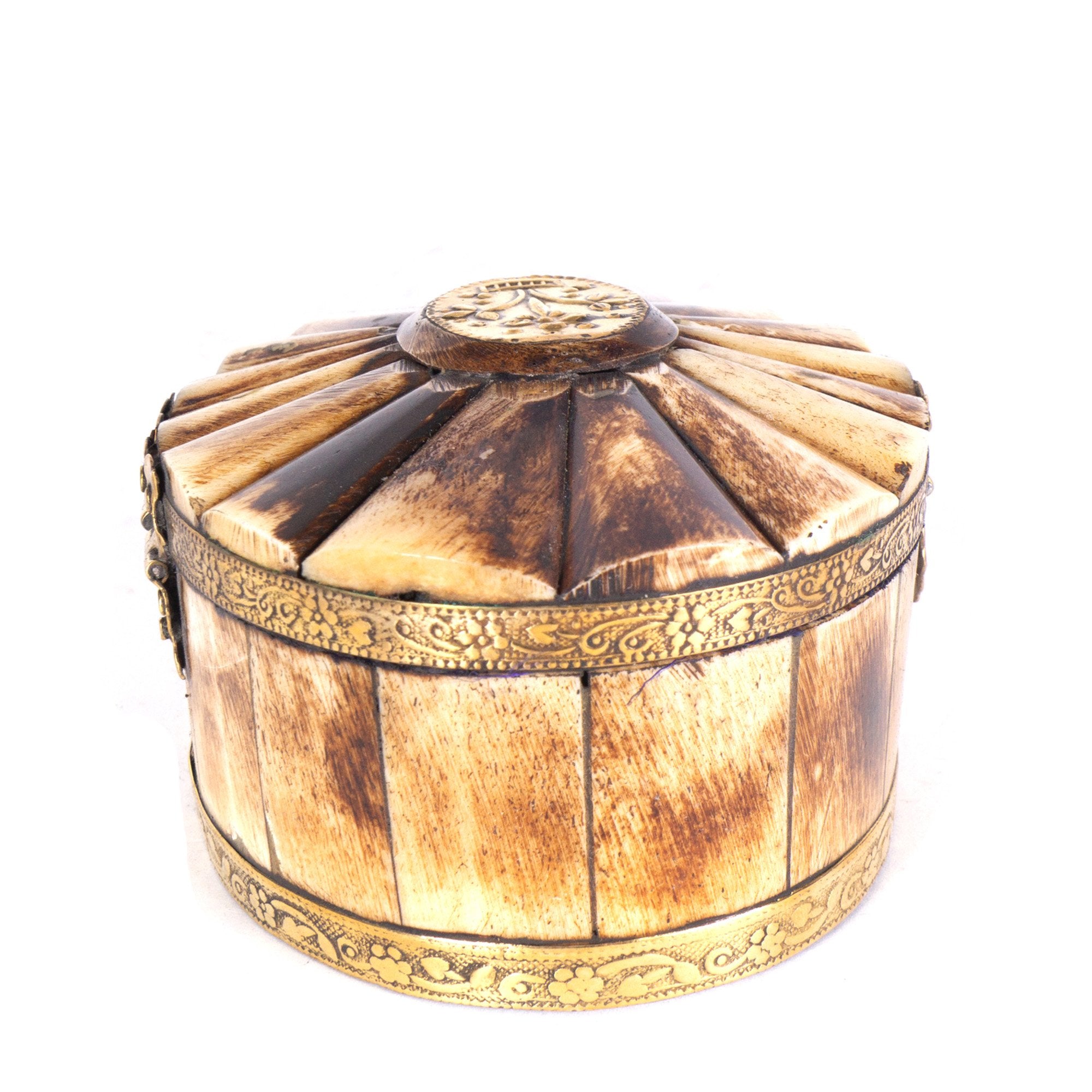 BN 108 - BONE TRINKET BOX Vintage Camel Bone Jewellery Box