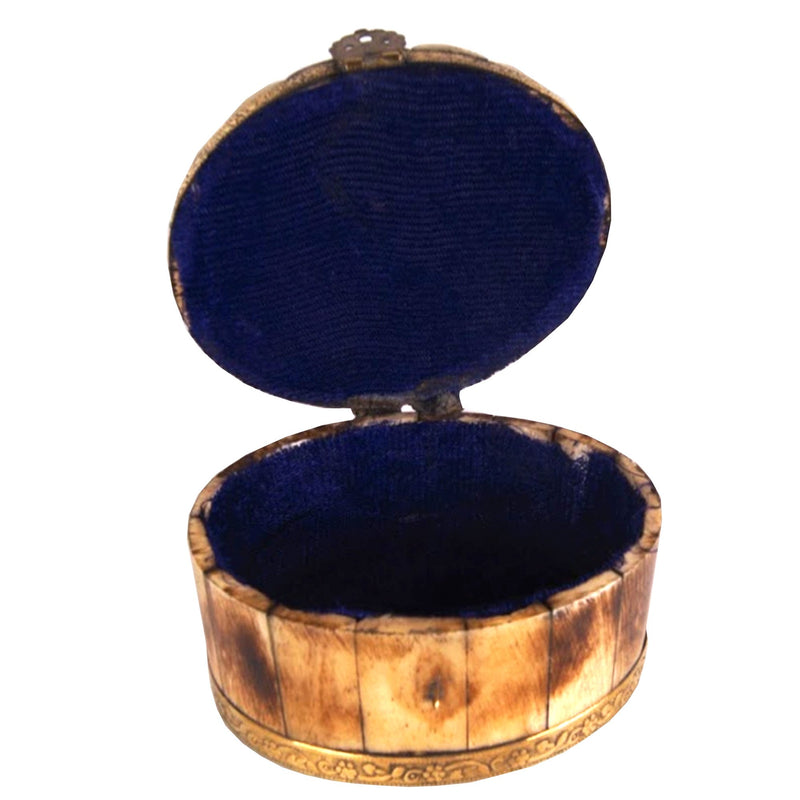 BONE TRINKET BOX Vintage Camel Bone Jewellery Box