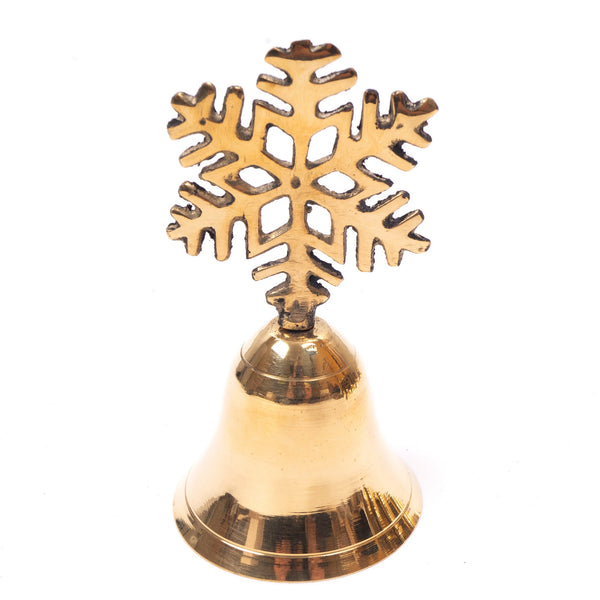 BR 18521 - Solid Brass Christmas Bell Set/6