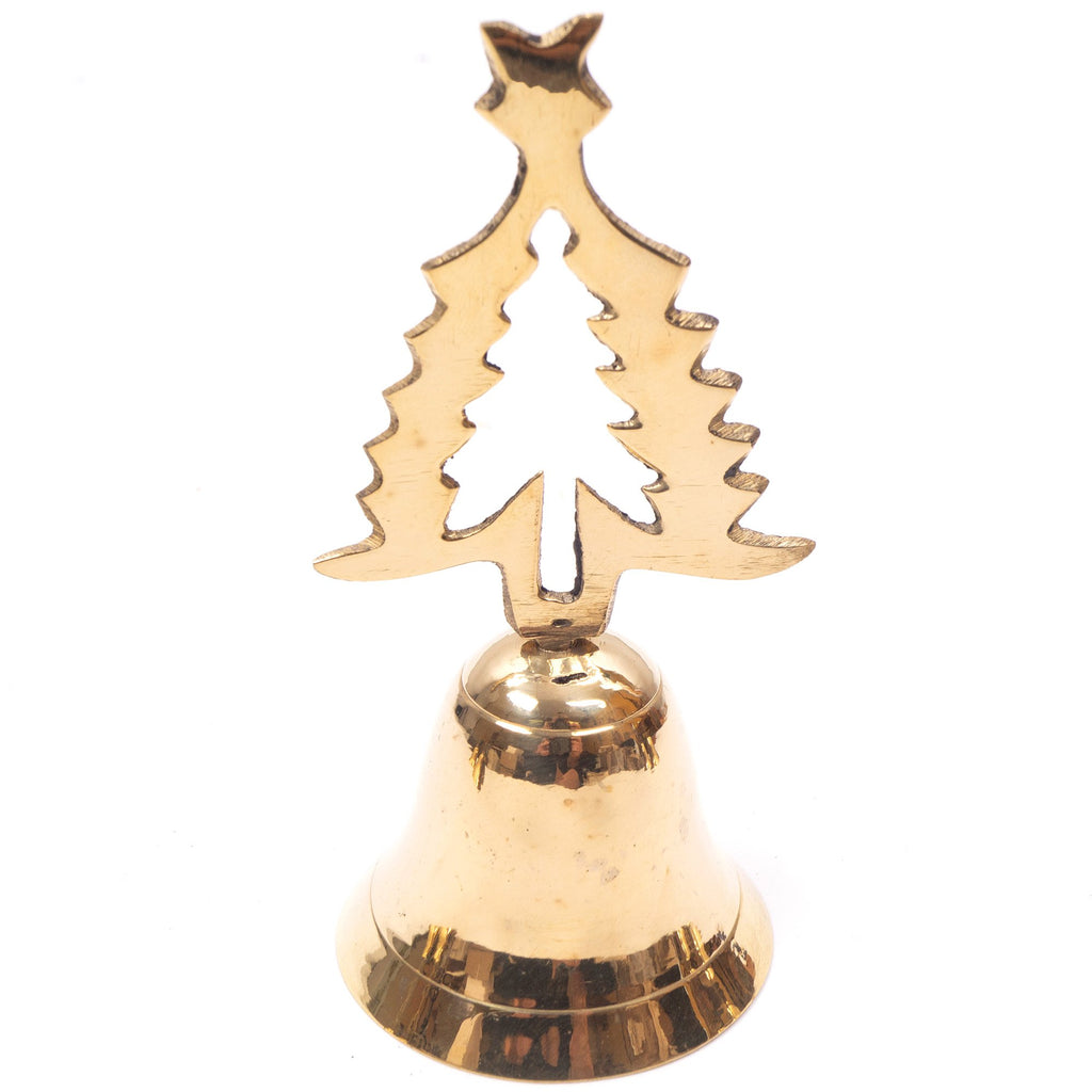 BR 18521 - Solid Brass Christmas Bell Set/6