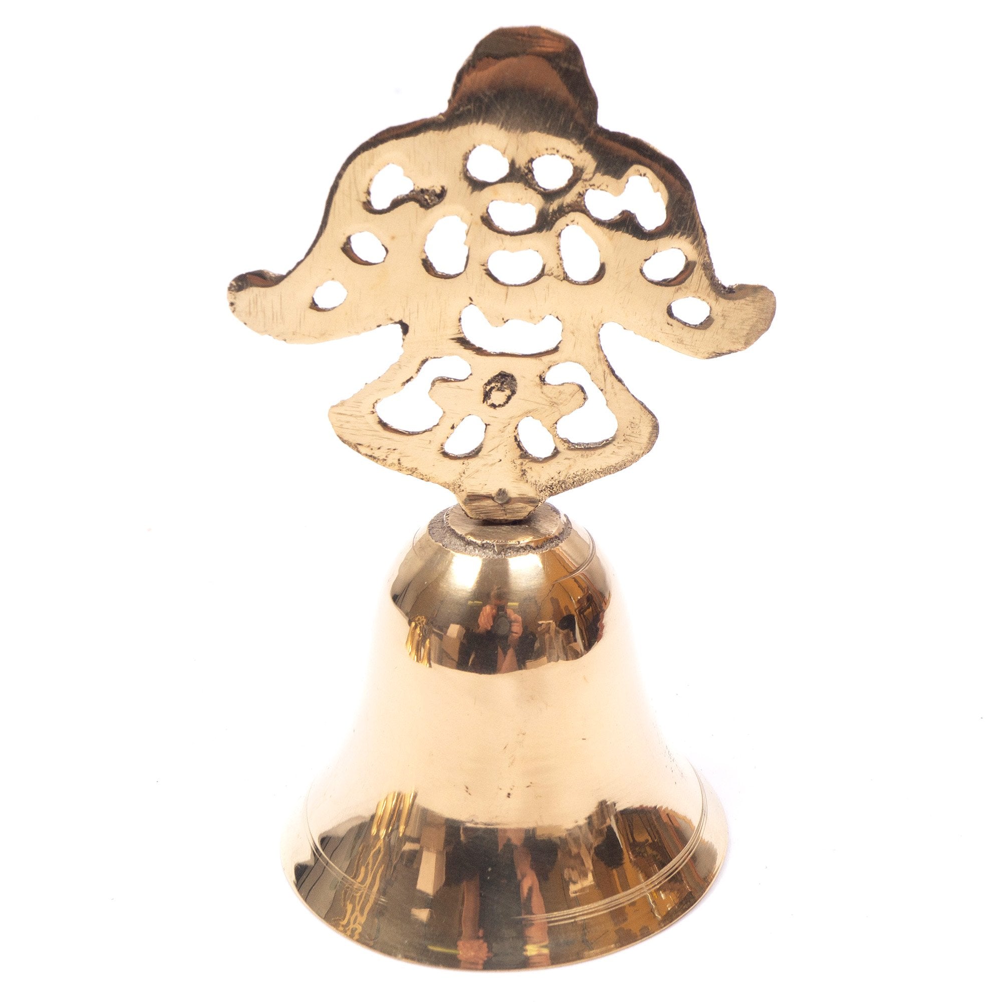 BR 18521 - Solid Brass Christmas Bell Set/6