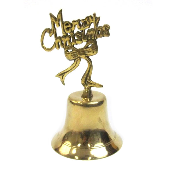 BR 1852 - Solid Brass Merry Christmas Hand Bell