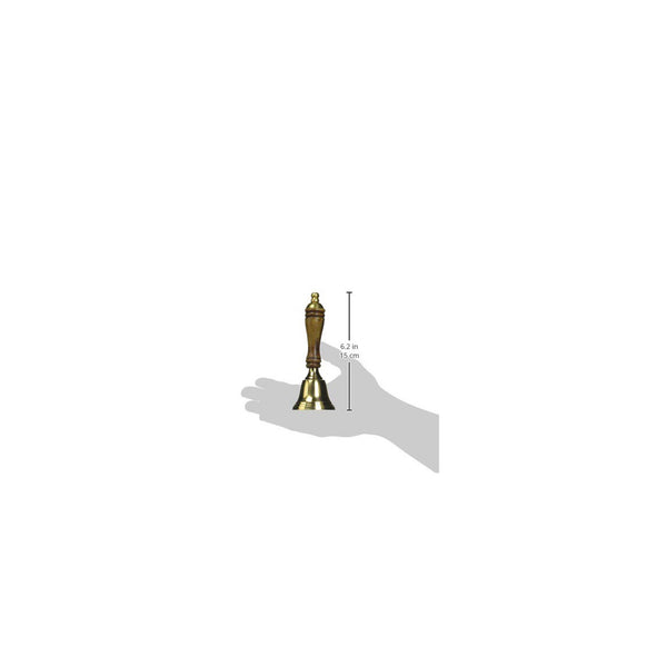 BR 1890 - Wooden Handle Brass Bell 6"