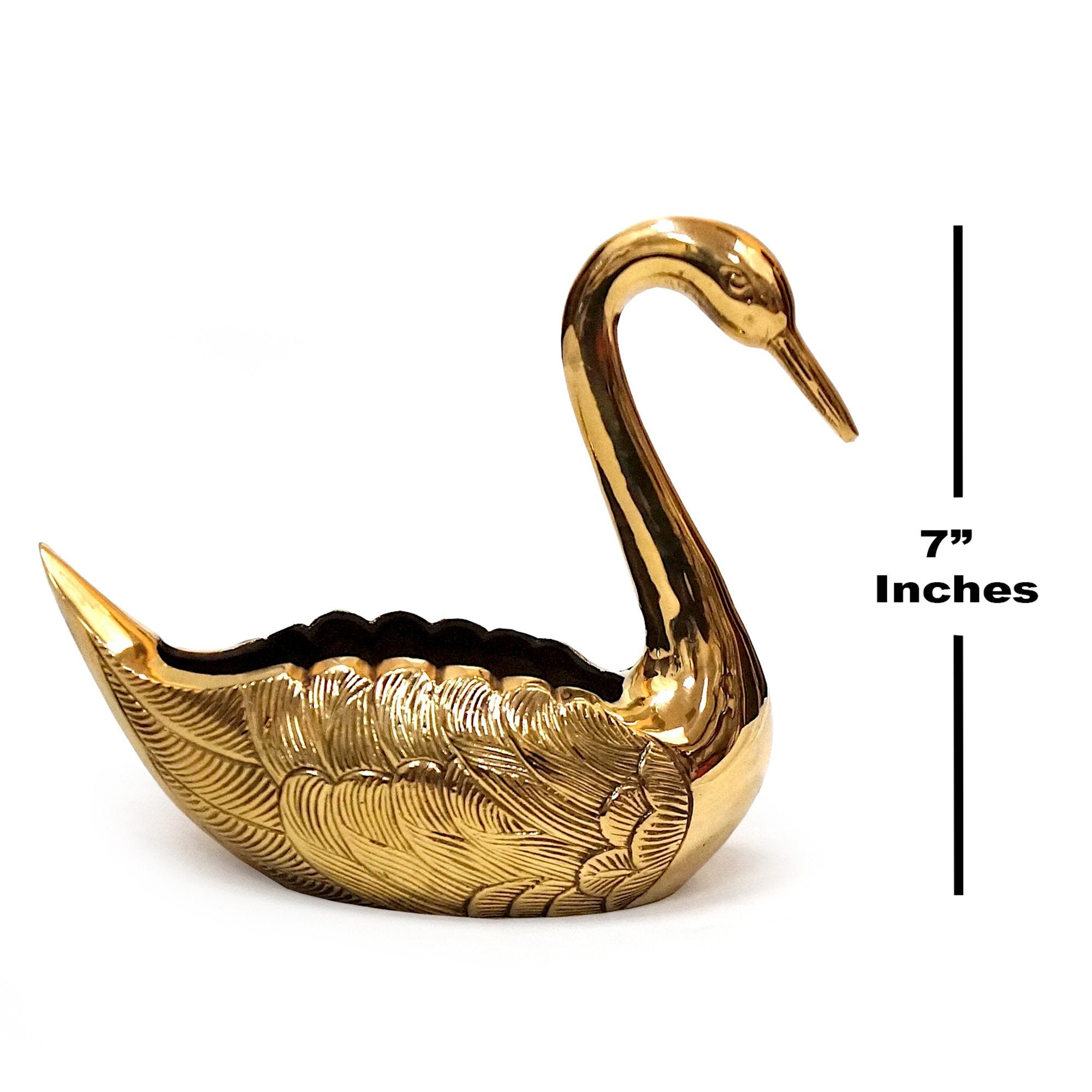 BR 2831 - Brass Swan Pair, Planter