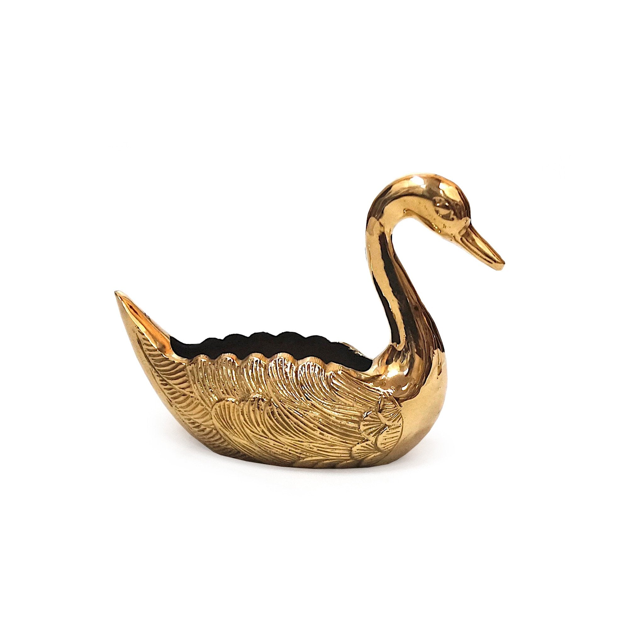 BR 2831 - Brass Swan Pair, Planter