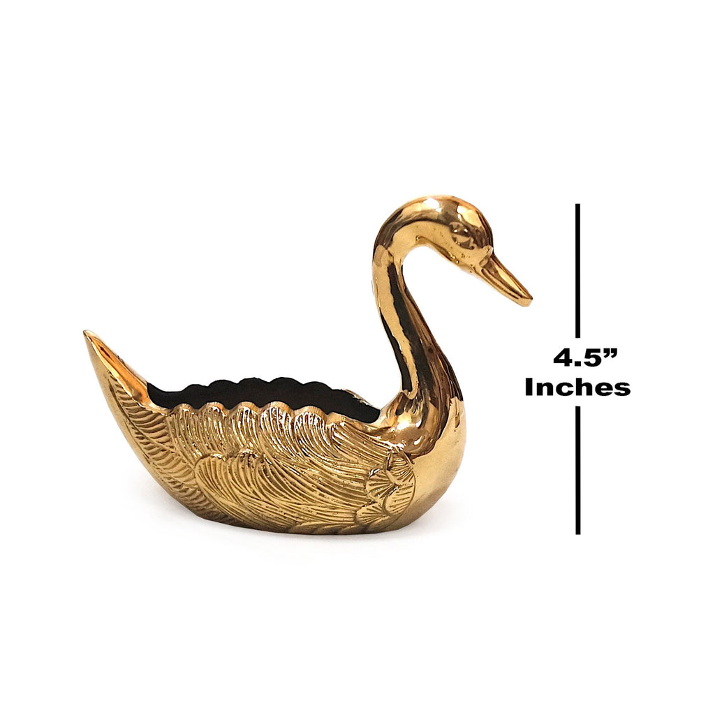 BR 2831 - Brass Swan Pair, Planter