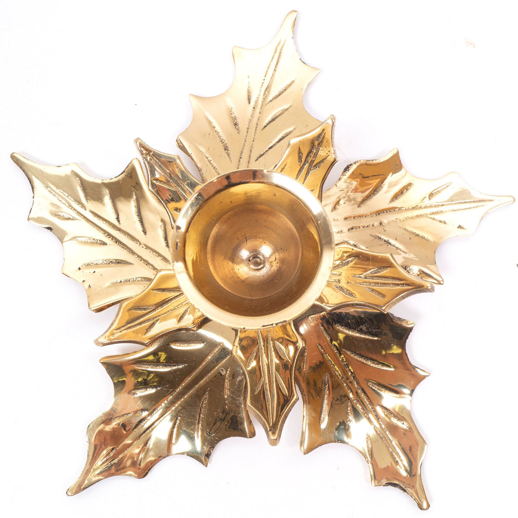 BR 31271 - Brass Christmas Candle Holder Set