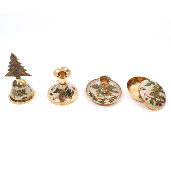 BR 31323 - Brass Christmas Assortment Set of 4