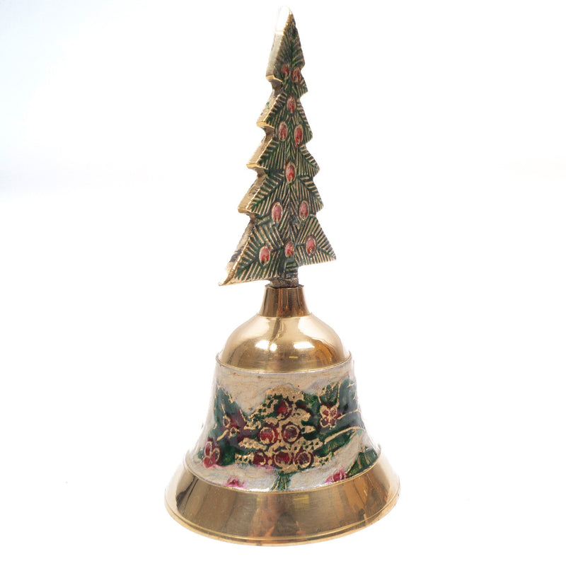 BR 31336 - Brass Christmas Tree Hand Bell, 6"